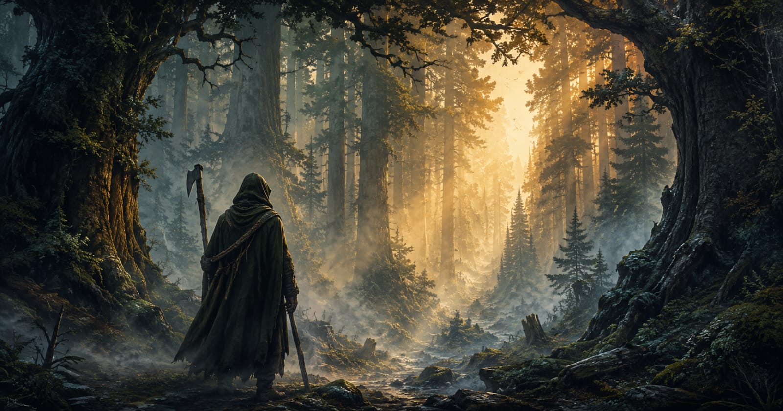 The Woodsman tending to a secret grove